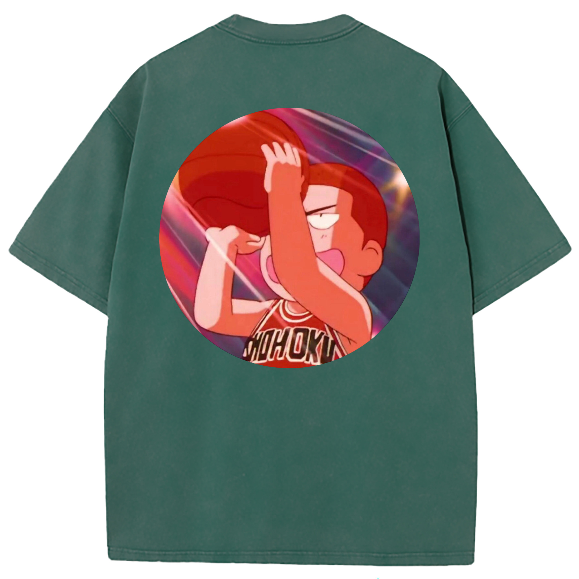（画像用） SLAM DUNK／スラムダンク 綿100% ヴィンテージ風 半袖Tシャツ（背面プリント）